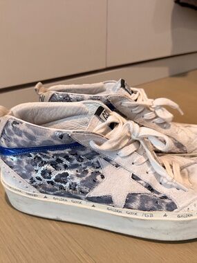 Golden Goose Mid Star Suede Animal Print Sneakers